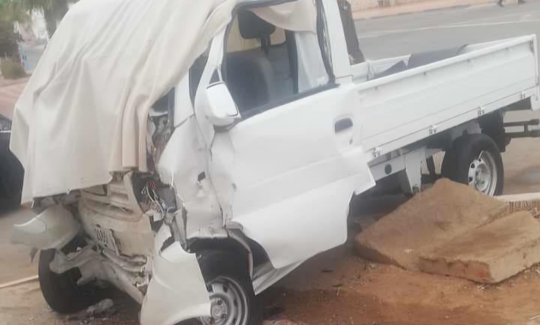 حادثة سير سيدي إفني هوندا نقل البضائع