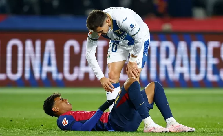 لامين جمال اصابة برشلونة