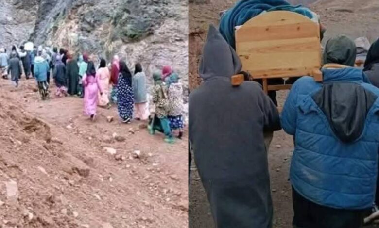 نقل سيدة حامل على نعش الأموات يشعل الغضب في أزيلال