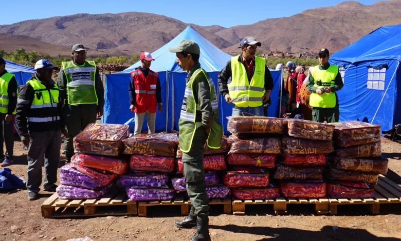 توزيع مساعدات إنسانية على المتضررين من موجة البرد بمنطقة تمحضيت إقليم إفران