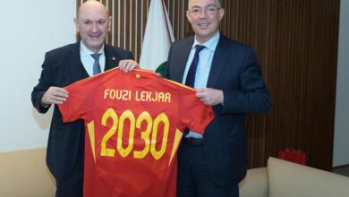 فوزي لقجع يستقبل رئيس الاتحاد الإسباني لكرة القدم لمناقشة تنظيم مونديال 2030